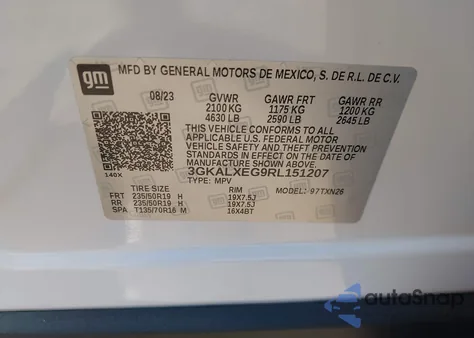 2024 GMC Terrain Awd Denali из США, поврежденный, VIN 3GKALXEG9RL151207